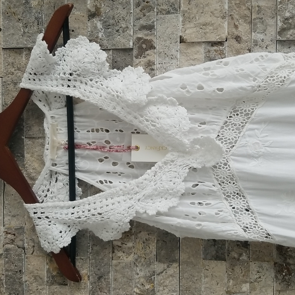 LoveShackFancy Dress NWT True White Hasina Gown - Picture 3 of 9